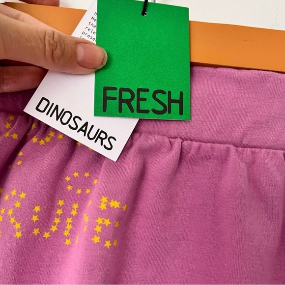 Fresh Dinosaurs pink girl’s skirt. 100% organic cotton. Made in Spain - Picture 4 of 5